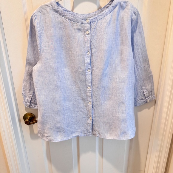 Woman's Button Up Back, Light Blue Top, Size 16, Boden - Picture 11 of 14